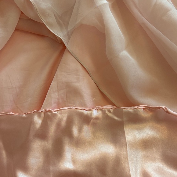 Sherri Hill Pink Off-Shoulder Floral Applique Prom Gown - Picture 8 of 8